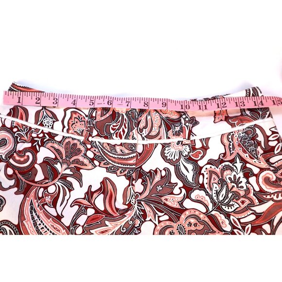 7th Avenue Design Studio Paisley Print Short Size 0 Pink‎ & White - Picture 10 of 12